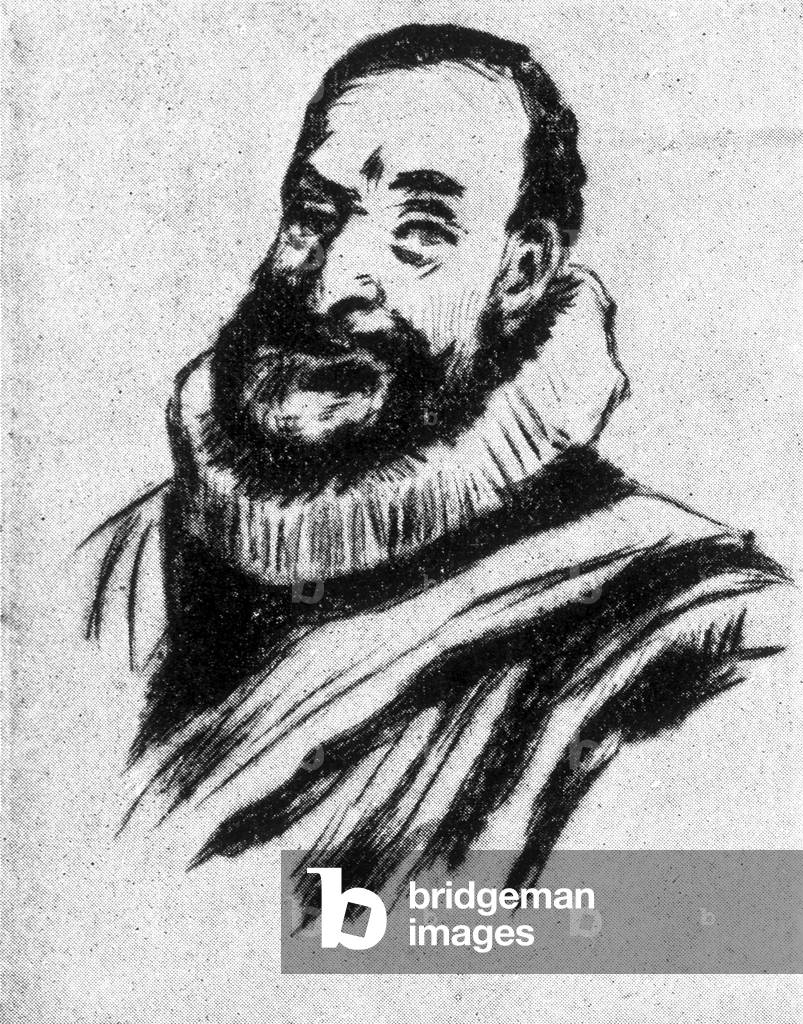Portrait of Theodore Agrippa d'Aubigné. French writer (1552 to 1630)