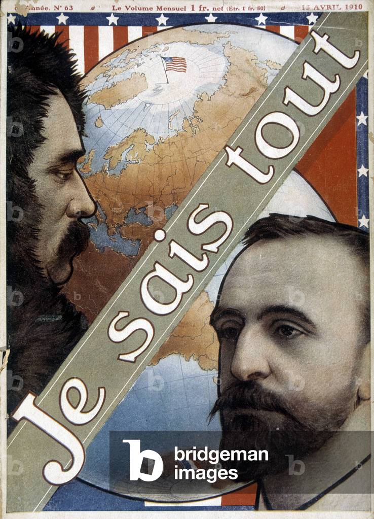 Robert Edwin Peary (1856-1920) American explorer at the North Pole - in 
