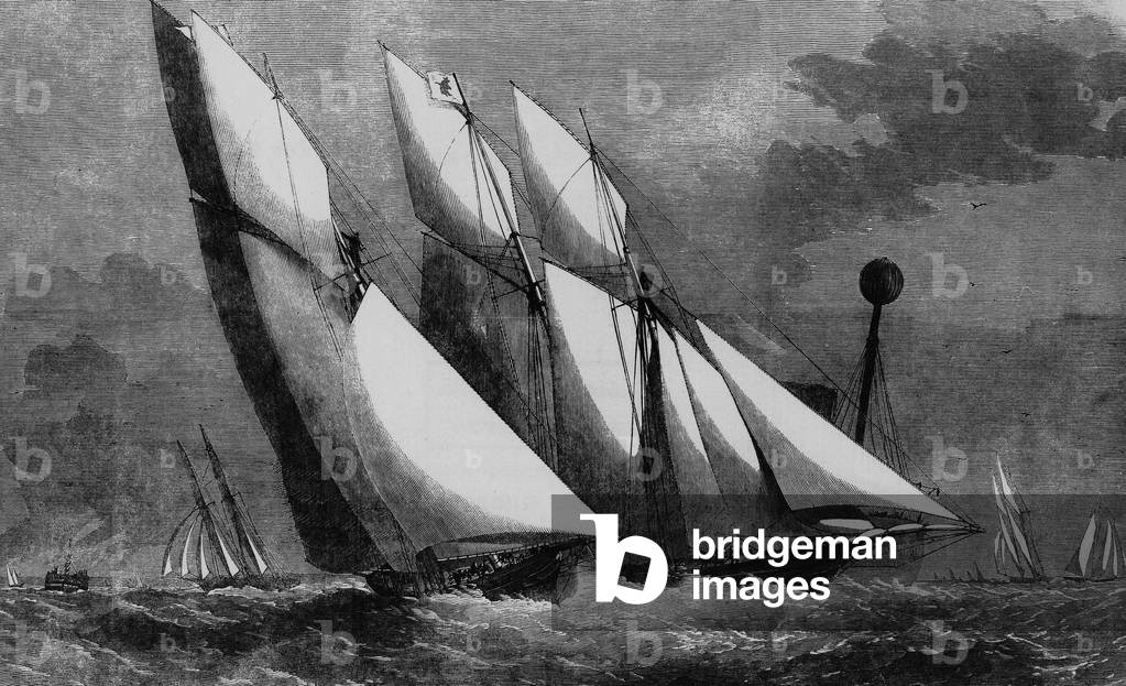 Annual race of the Royal Thames Yacht Club: Galatea and Sharck in 1862, Bibl. des Arts deco.