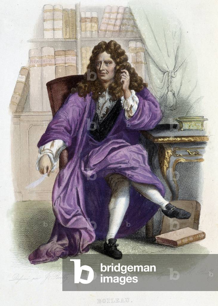 Ritratto di Nicolas Boileau dit Boileau Despreaux (Boileau-Despreaux), scrittore francese (1636-1711) in Ed Ma