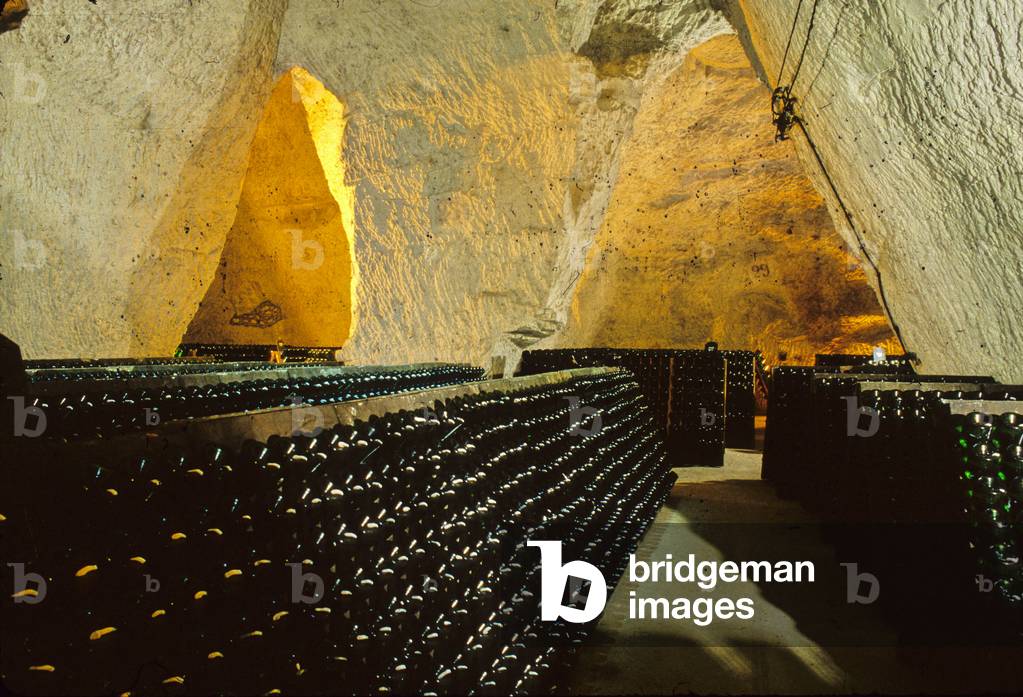 Taittinger champagne cellar in Reims (51).