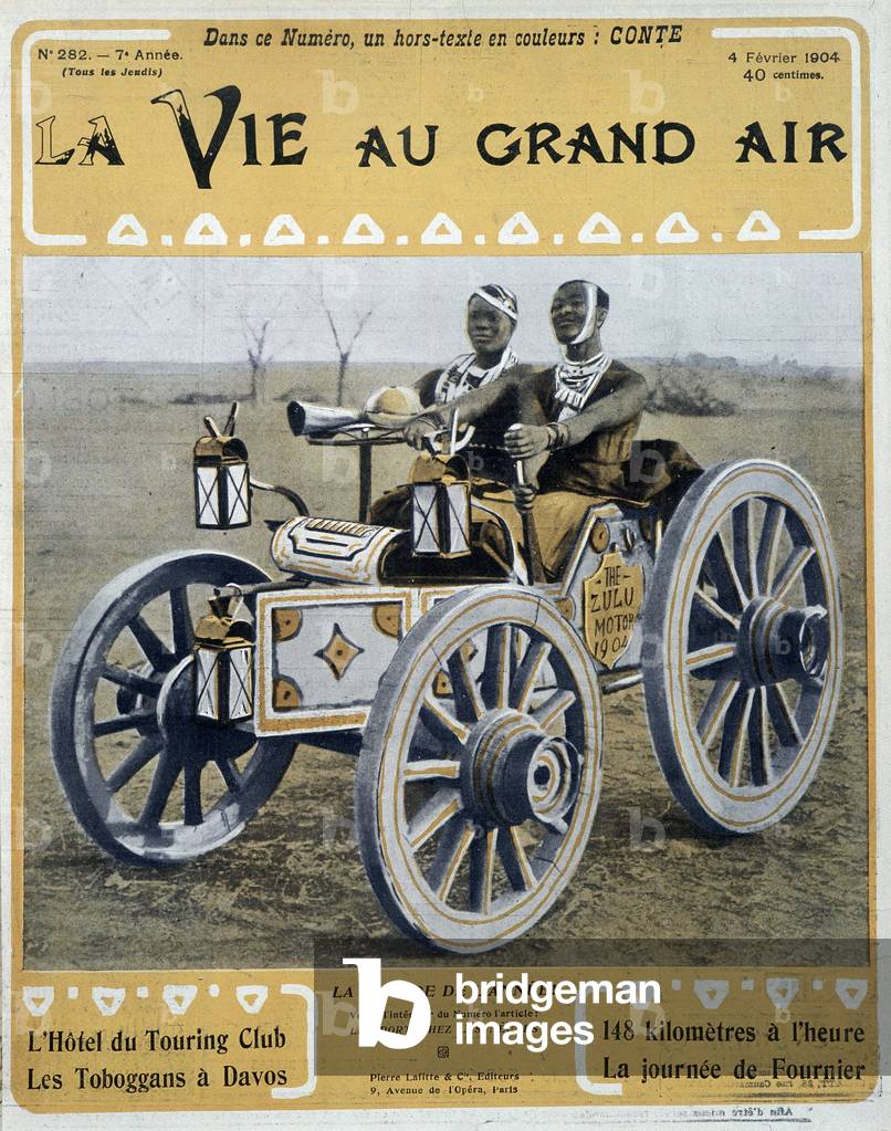 A car in South Africa driven by two Zulu: 