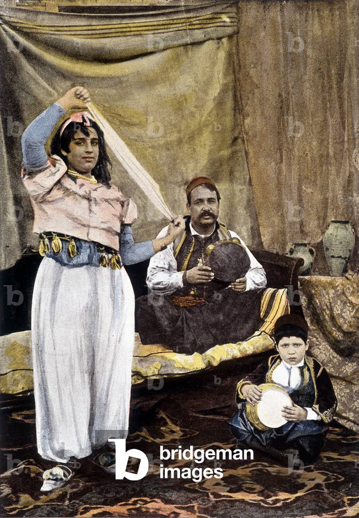 Tunisian dancer. 19th century photography.