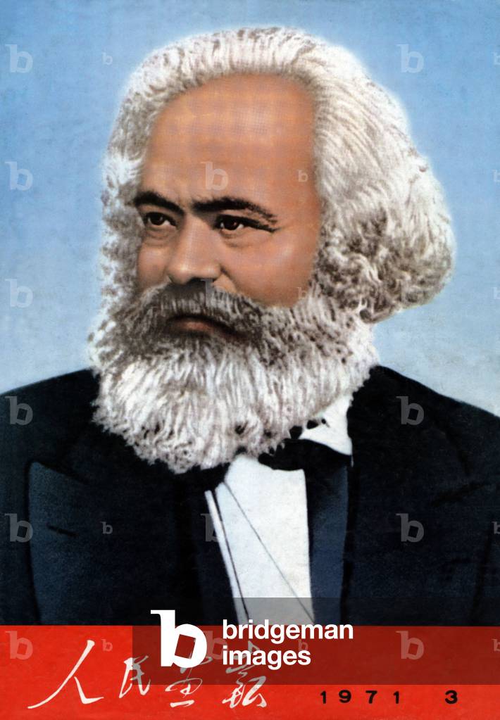 Portrait of Karl Marx. in “China”, 1971. Coll. Selva.