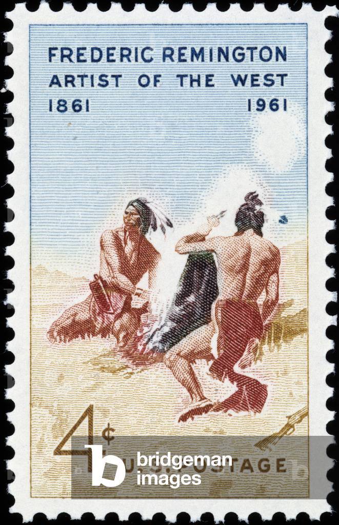 American stamp on Frederic Remington, 1961
