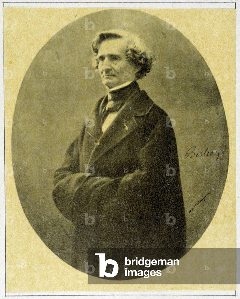 Portrait of the composer Hector Berlioz (1803 - 1869) in 1858.