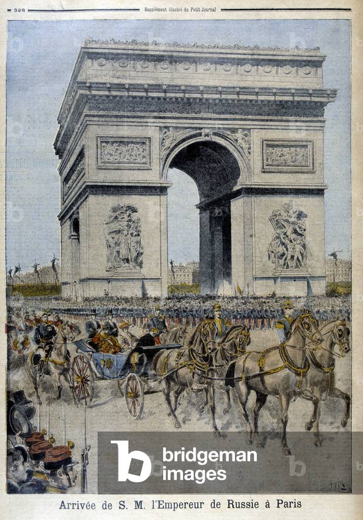 Arrival of Russian Emperor Nicholas II in Paris - in “” Le Petite Journal”” of 11/10/1896