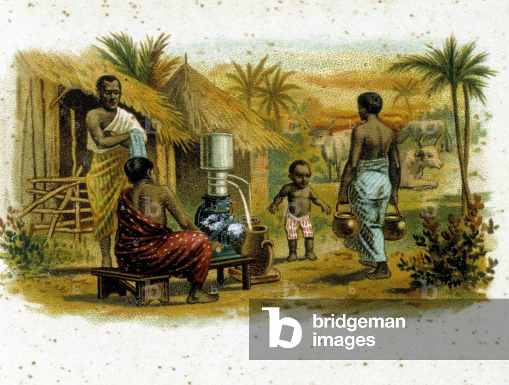 Distribution of milk in an African village