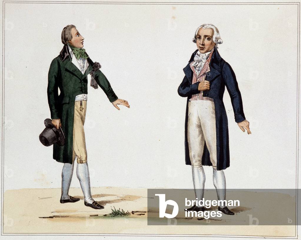 Jeunesse Dorée dit de Fréron et Jean Lambert (Jean-Lambert) Tallien (1767-1820), French politician: 1794 - Lith. de Villain