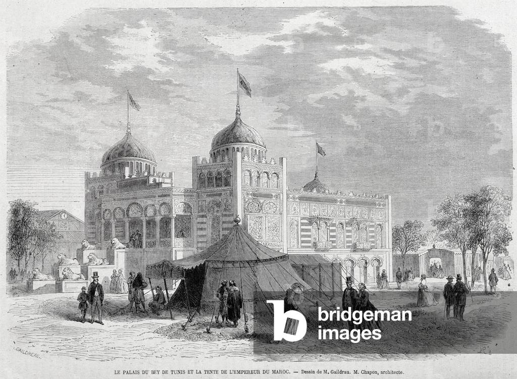 Parc du Montsouris: the Palais du Bey in Tunis at the World Exhibition of 1867.