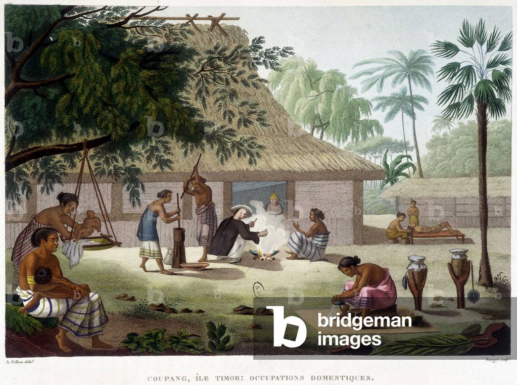 Domestic occupations in Coupang, Timor Island.