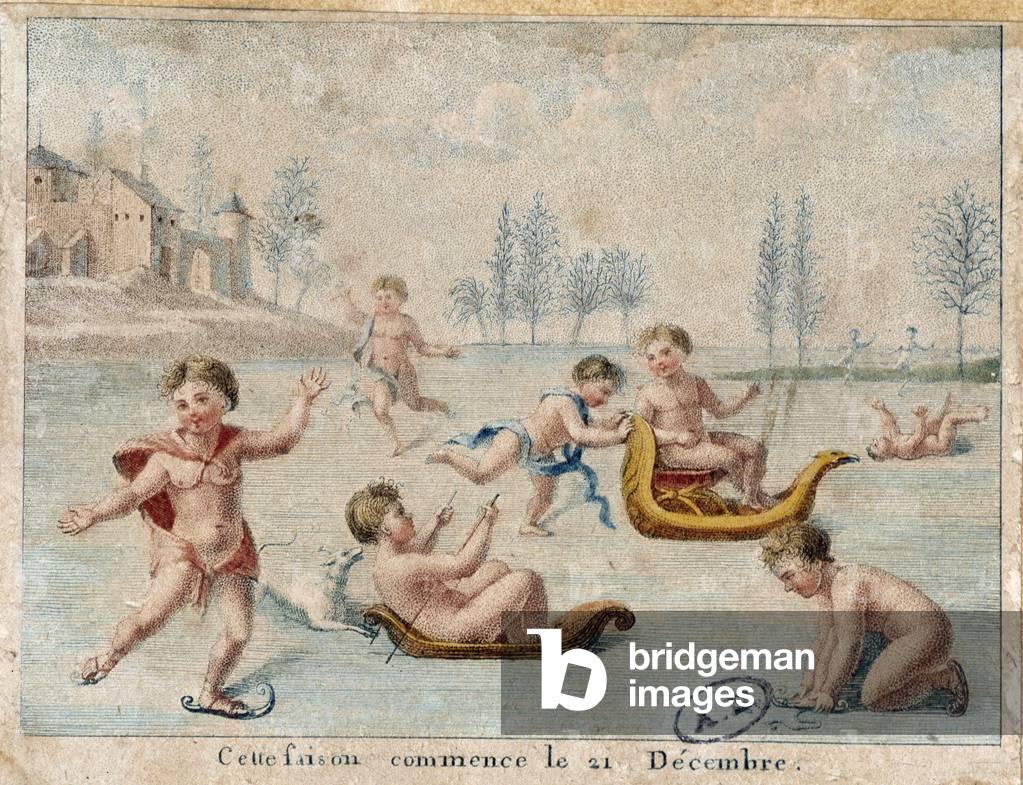 This fairy begins on December 21, The Four Season: Winter - Chromolithography sd. circa 1840-50
