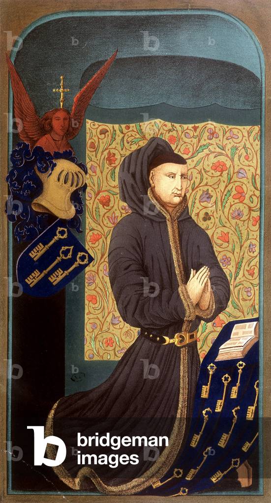Portrait of Nicolas Rolin, chancellor of Burgundy under Philippe Le Bon and founder of the hospital of Beaune, 1443.