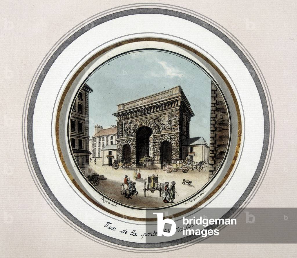 View of St Martin's door - engraving, 18th century