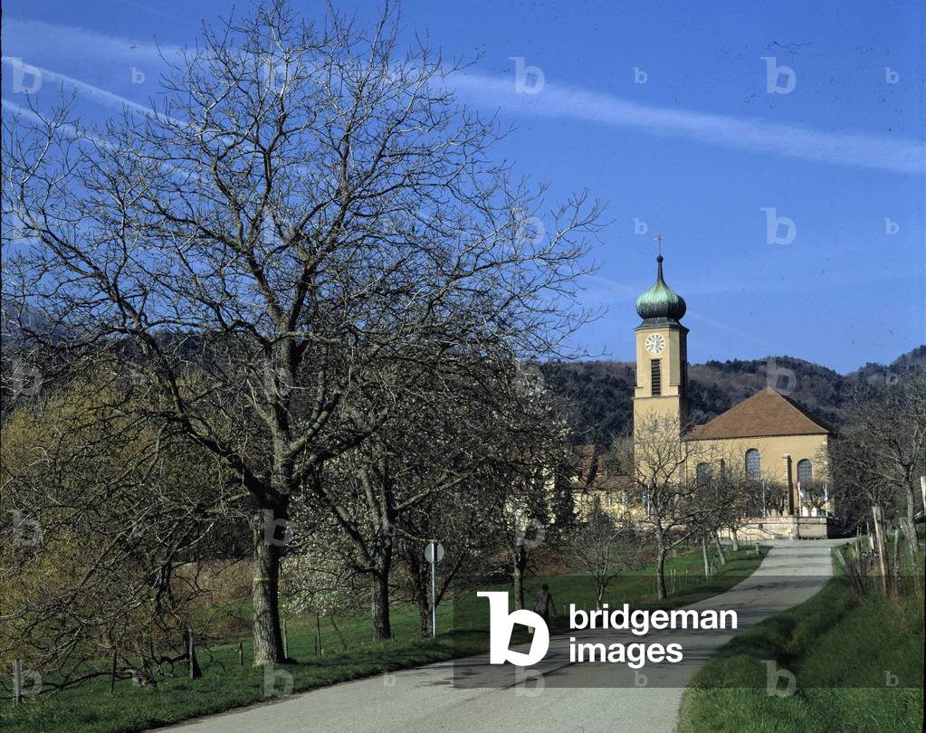 Baroque architecture: Basilica Notre Dame (Notre-Dame) (1723) by architect Peter Thumb (1681-1766). Thierenbach, Haut Rhine (Haut-Rhine) (68).
