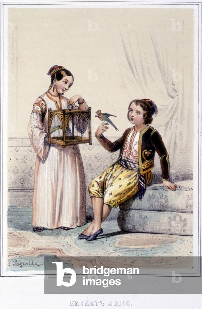 Jewish children of Algeria in the second half of the 19th century.
