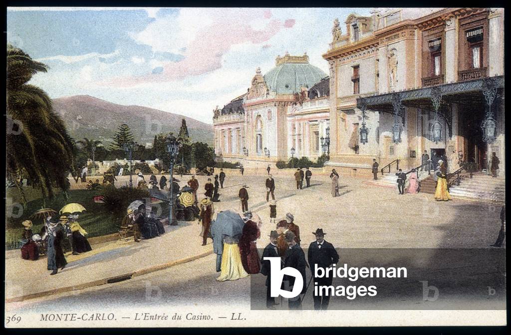 Monte-Carlo: entrance to the Casino - postcard, v.1900