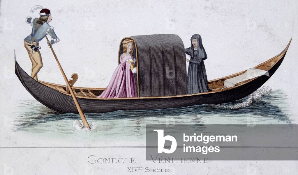 Venitian gondola of the 14th century