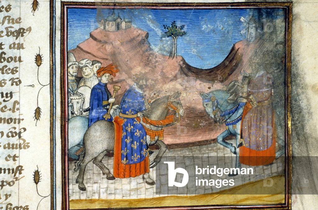 Charles VI. Miniature (512, 452r): Application for authorization to the Toulouse Municipal Library (tel: 05 62 27 66 66)