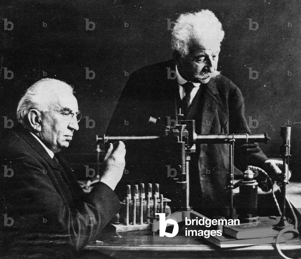 The Light brothers in their laboratory