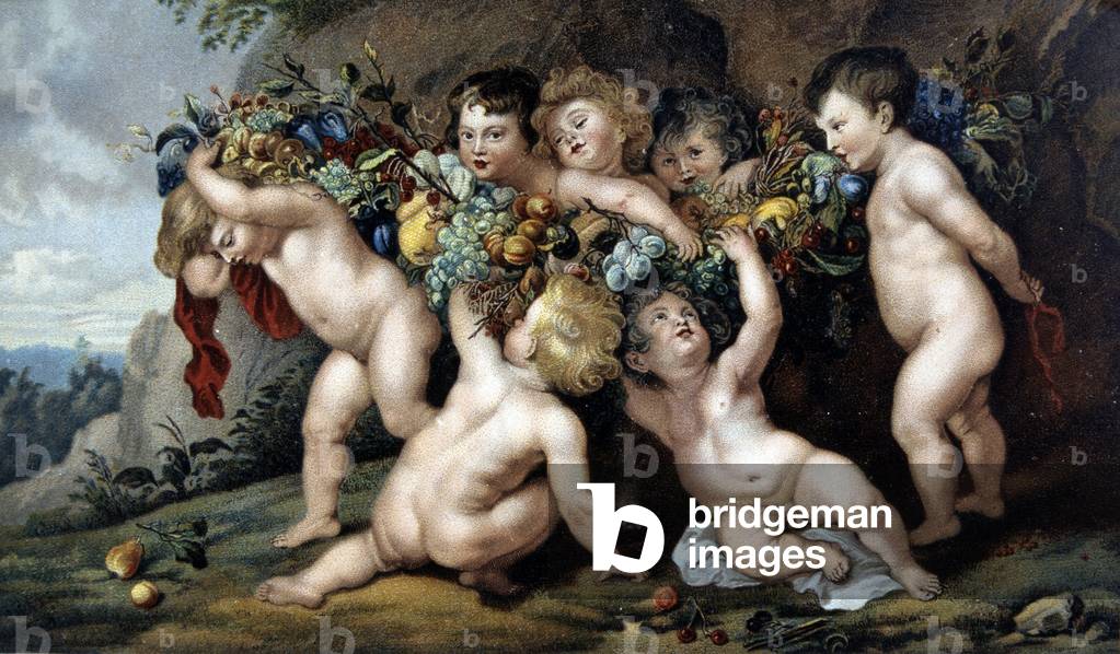 Cherubins - postcard, deb. XXth century