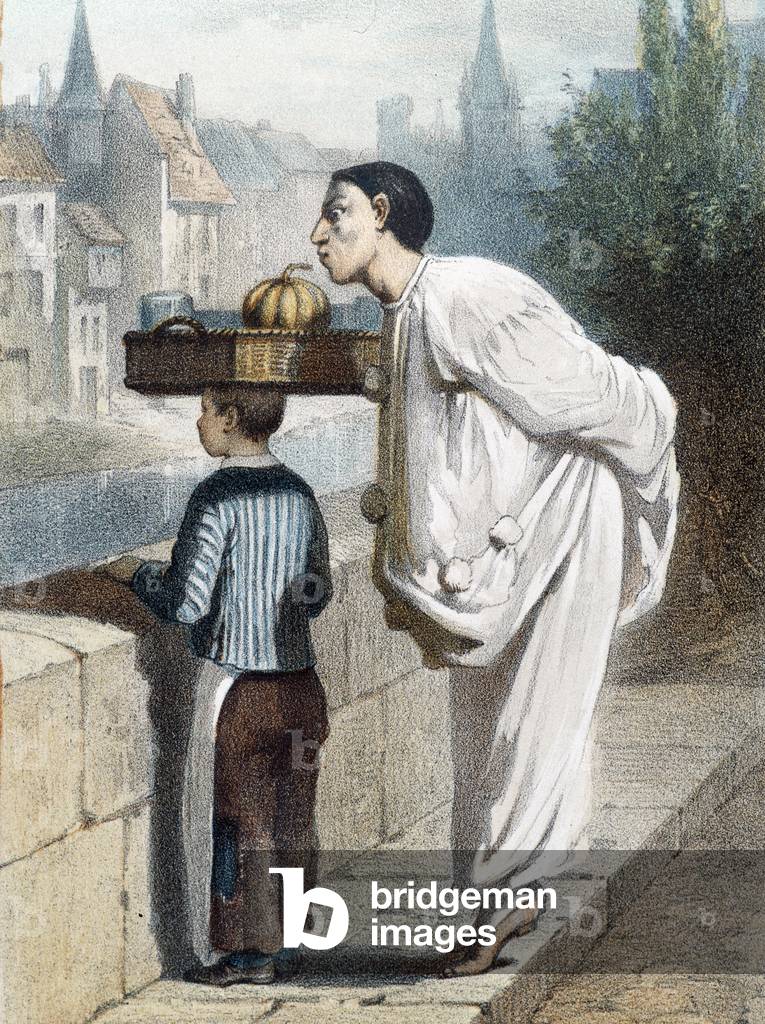 Pierrot riecht eine Frucht - n.d., Ende des 19. Jahrhunderts