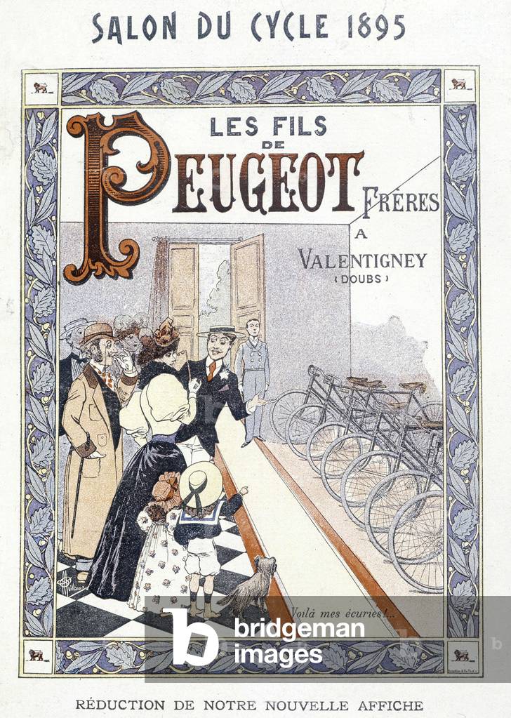 Exhibition of the cycle 1895: the wires of peugeot (bicycles)