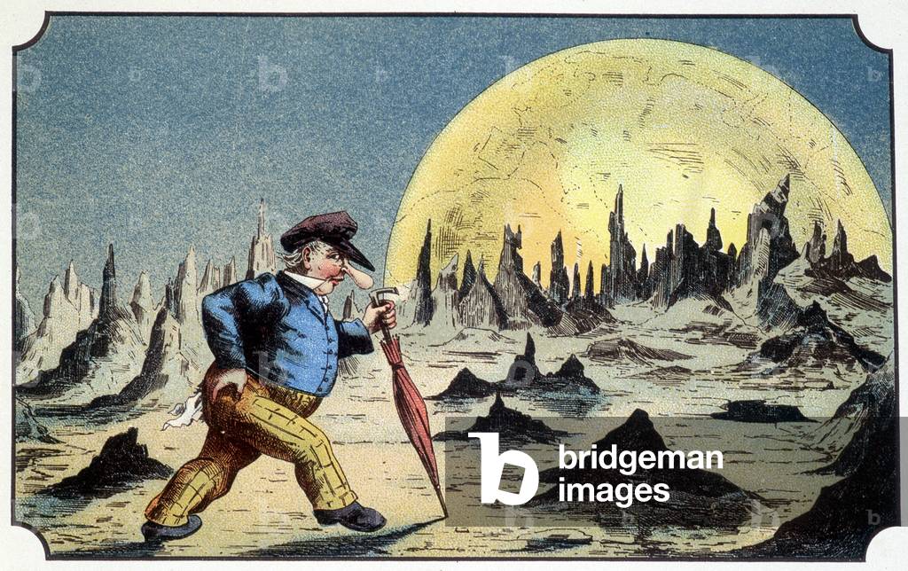 M. Baboulifiche sur la lune - in “Journey dans la lune” d'A. de Ville-d'Avray, 19th century