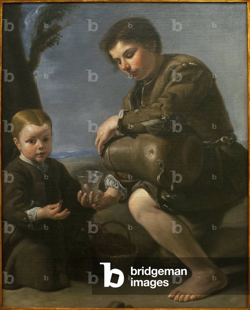 The wine salesman. Painting by Pedro Nunez de Villavicencio (ca. 1640-ca. 1698), oil on canvas, circa 1685. Museum of Fine Arts in Seville, Spain.