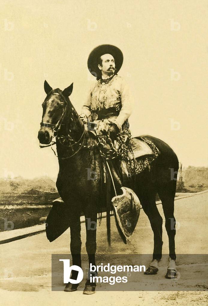 Portrait of William Frederic Cody (1846-1917), known as Buffalo Bill, American soldier, adventurer and horseman actor.