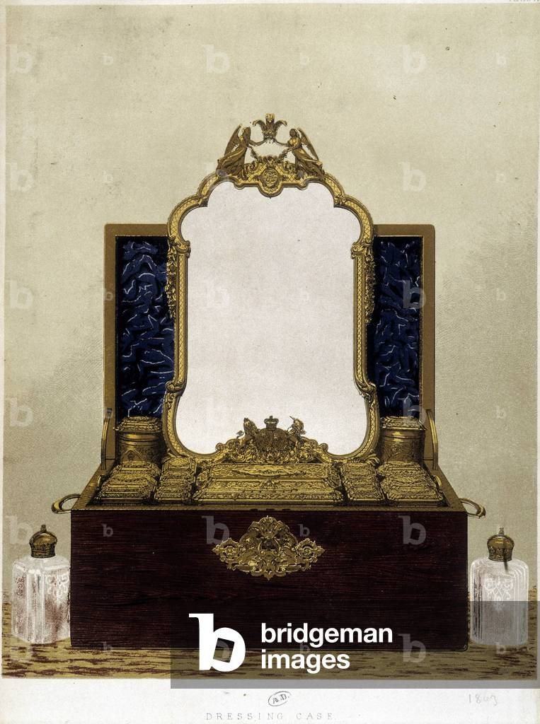 Dressing case (travel kit), England, 1863