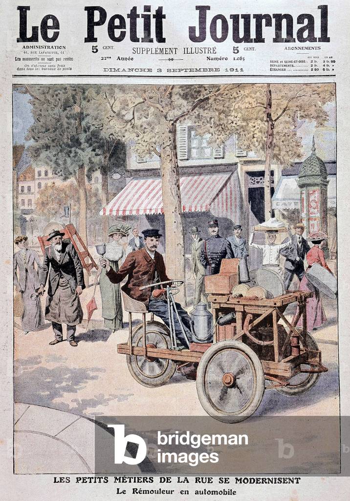 Modernisation of small trades: automotive remoulder - in Le petit journal of 03/09/1911.