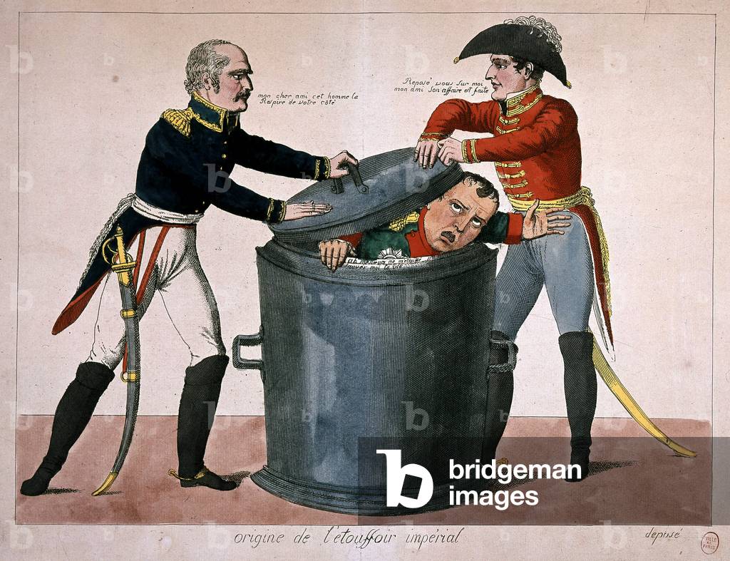 Imperial suffocation: Napoleon-I locked in a garbage bin, n.d. deb. 19th