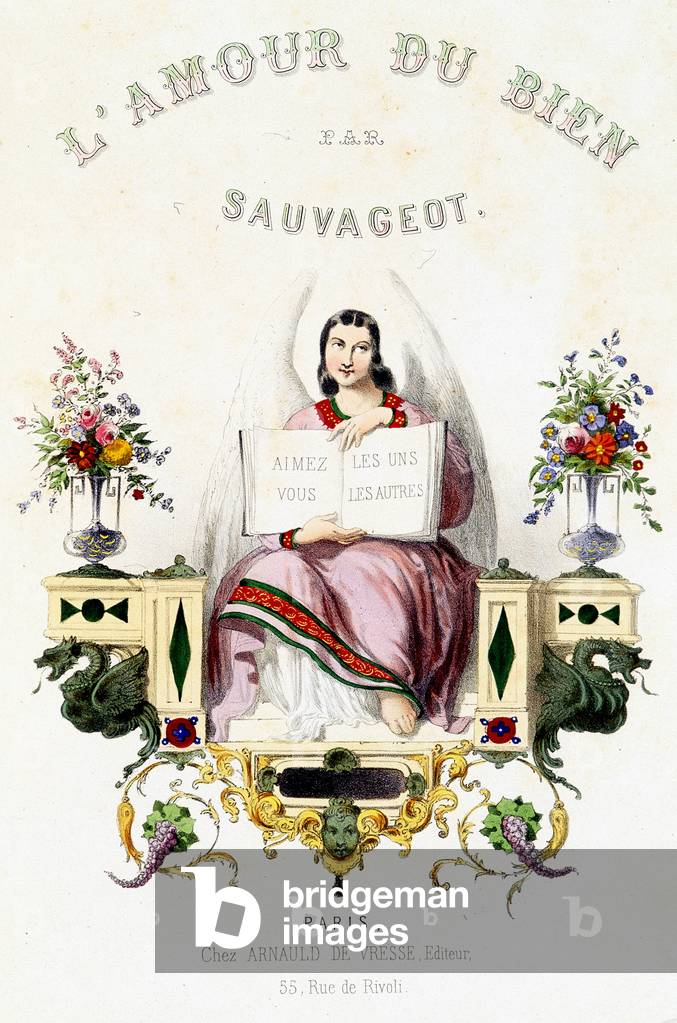 Frontpice of Love for Good: Love each other by Sauvageot, second half of the 19th century.