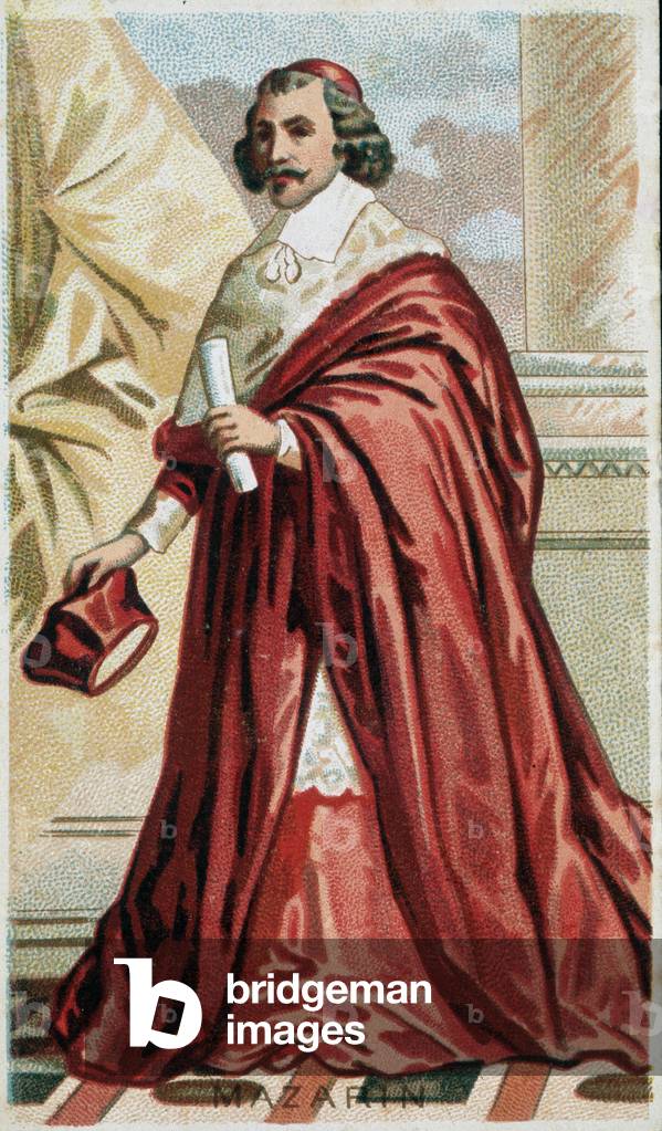 Portrait of Jules Mazarin (Giulio Raimondo Mazzarino or Mazarino) (1602-1661), French cardinal of Italian origin.
