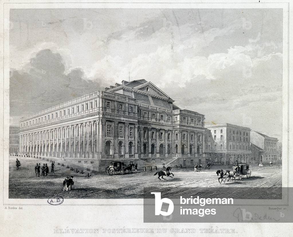 Elevazione posteriore del teatro di Bordeaux, n.d. 18.
