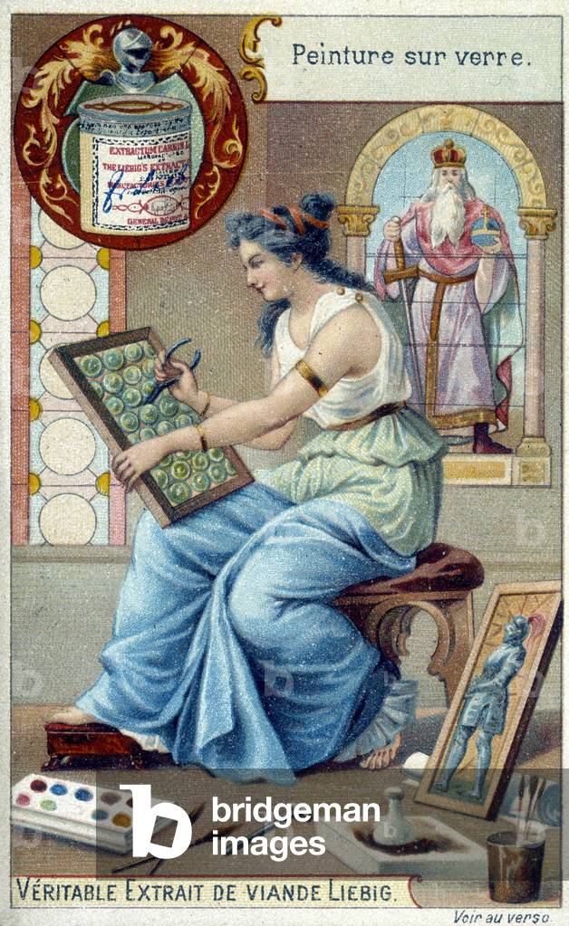 Painting on glass - Tag Liébig, v.1900