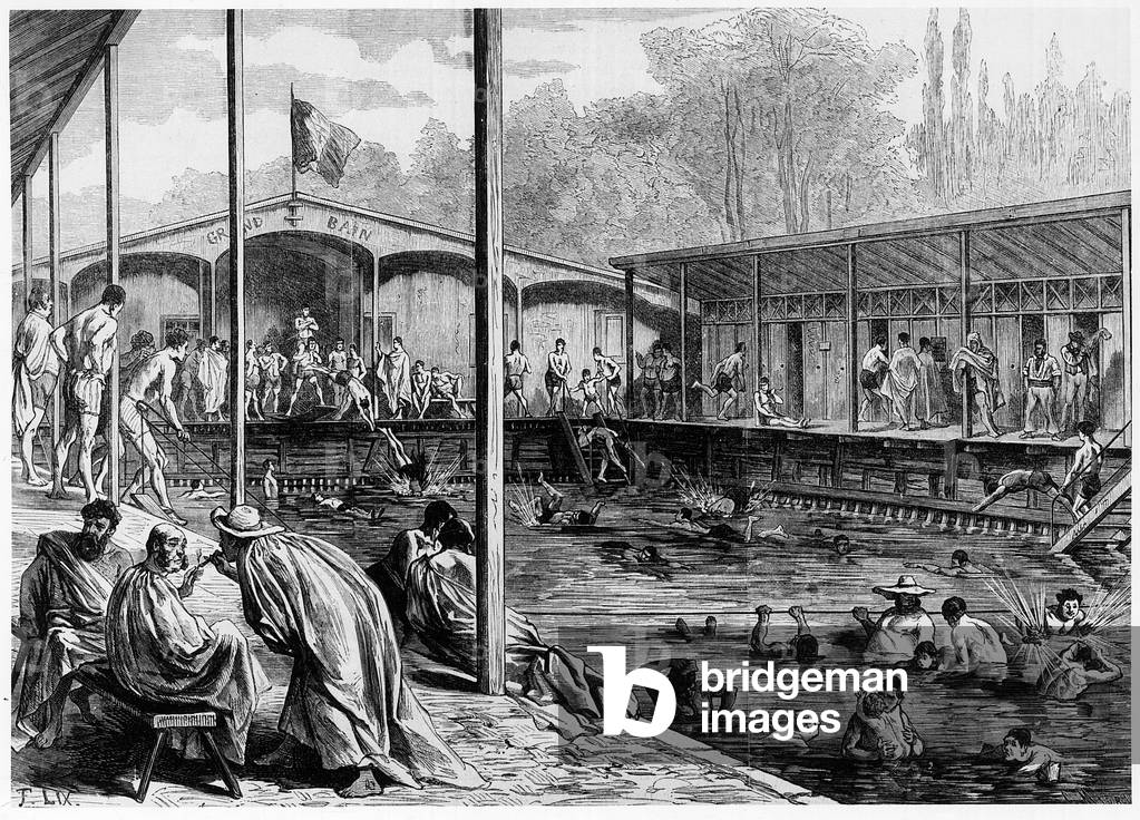 View of the cold baths in Paris - in “The illustrious universe”” of 26/08/1871