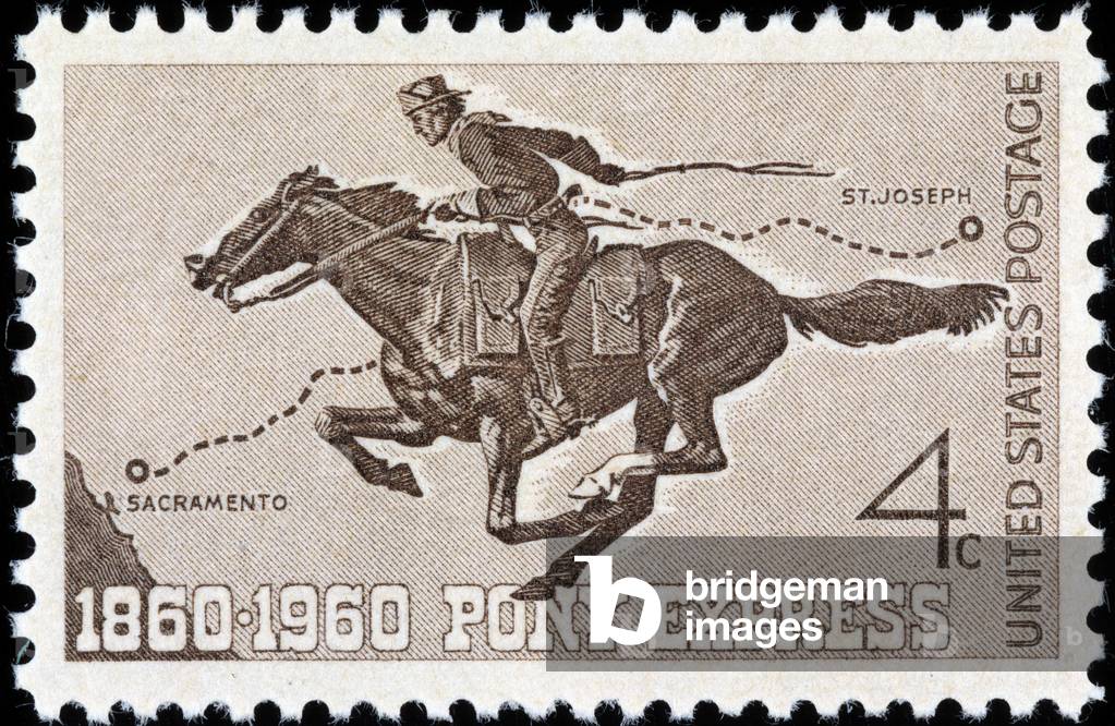American stamp on the Pony Express, 1960