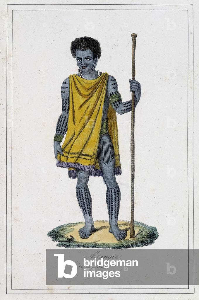 Mangia - in “” The different peoples of the earth”” by Father Paul Jonhanneaud, Librairie des Bons livres, 1860 in Limoges at Martial Ardant Frères.