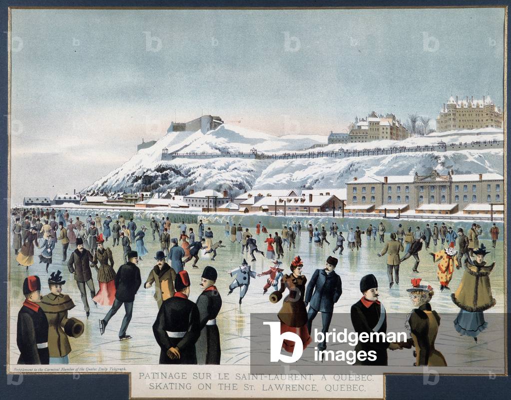 Skating on the Saint Laurent, Quebec, n.d., 19th century.
