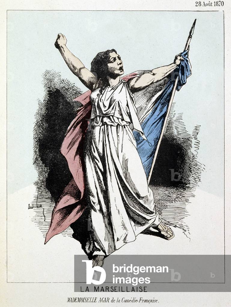 La Marseilllaise: Miss Agar of the French Comedie, 1875