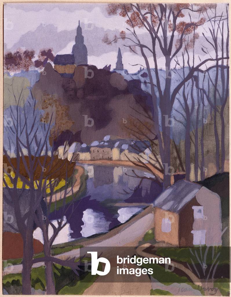 Bild von Gemälde "Pays de Dinan - in „La Rance“ von Roger Vercel" 1945 von Jean Urvoy