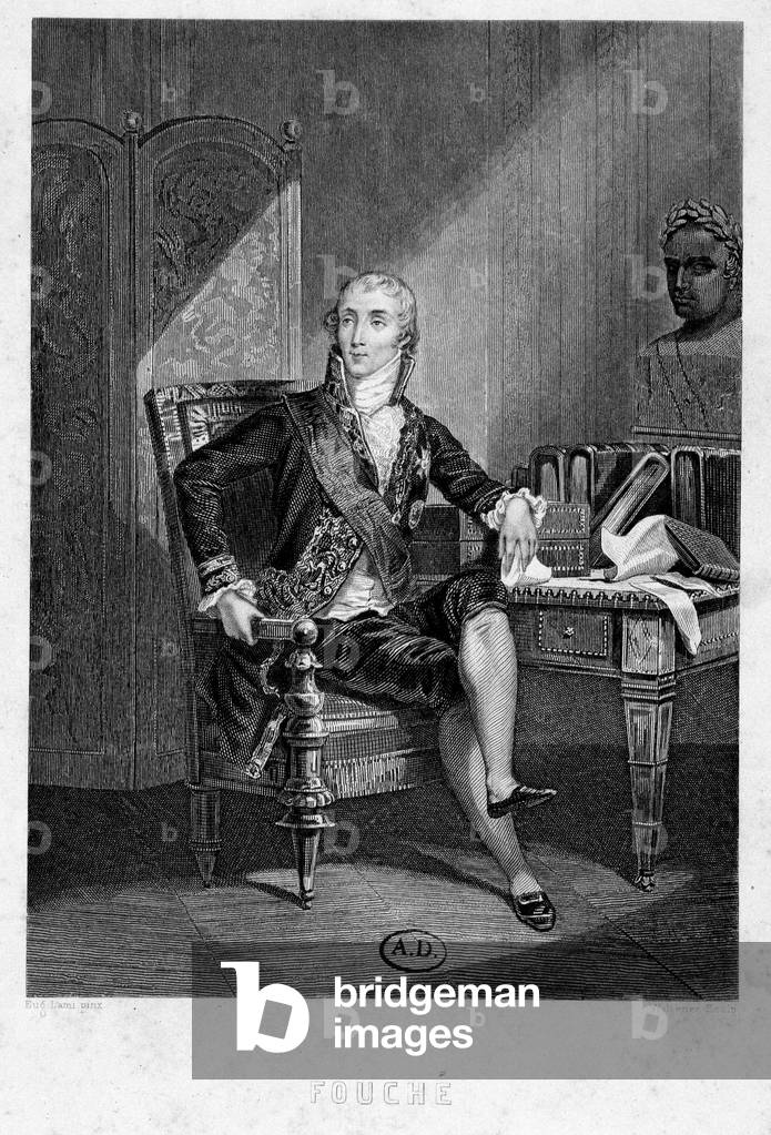 Portrait of Joseph Fouche, revolutionary depute of the Montagne and organizer of the Terror in Lyon