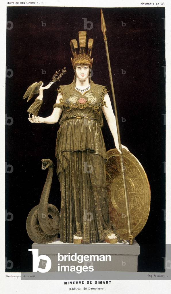 La Minerve de Simart - in “” Histoire des Greeks”” Victor Duruy 1887.