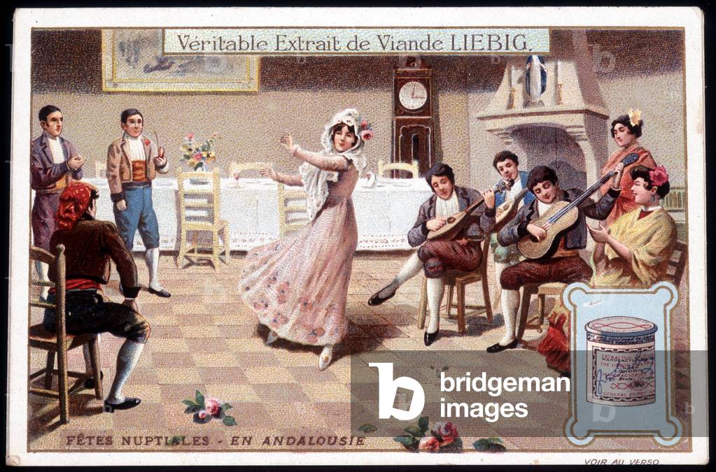 Honeymoon in Andalusia - chromo. Liebig, v. 1895