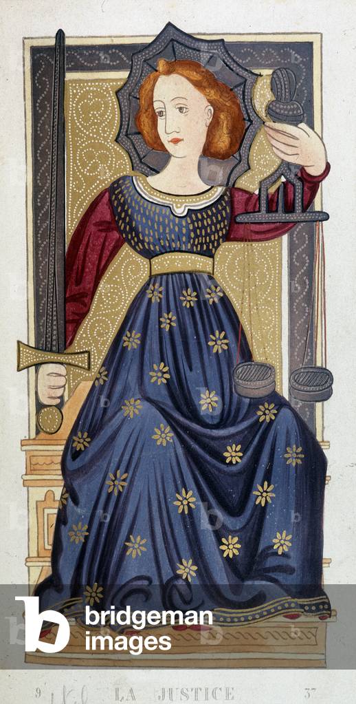 Allegory of Justice After a Miniature - 19th century