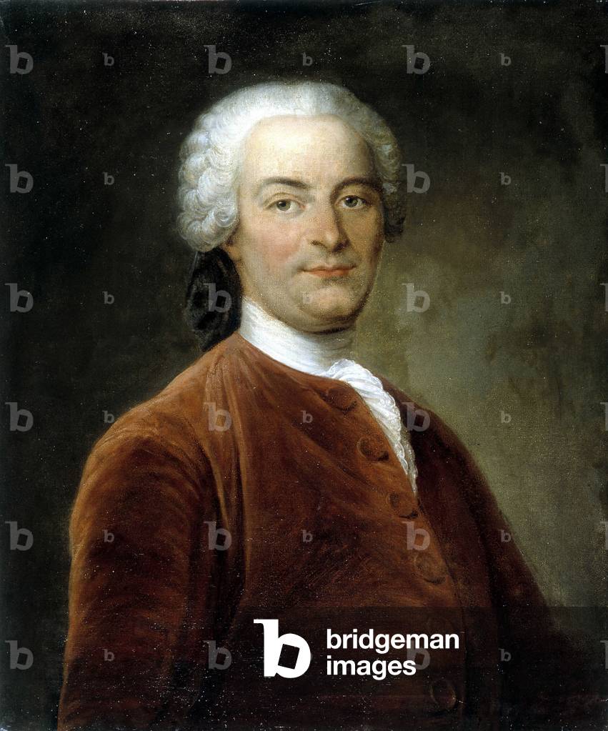 Portrait of the French novelist and moralist Charles Pinot Duclos (1704-1772), mayor of Dinan. 18th century painting preserved at the Museum of Dinan.