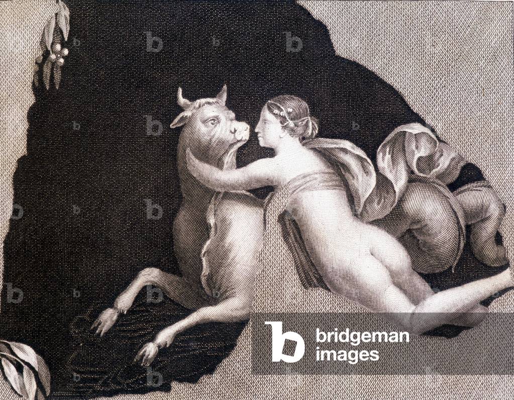 The abduction of Europe - engraving, 19th century
