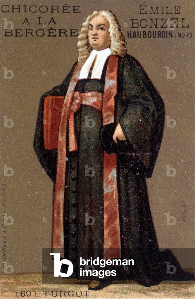 Portrait of Anne Robert Jacques Turgot (1727-1781), Baron de l'Aulne, French statesman, Minister of Louis XVI.